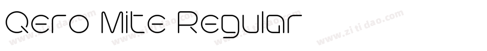 Qero Mite Regular字体转换